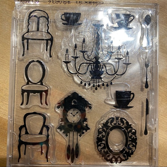 Chairs and Chandelier Clear Stamp Set by Recollections - Picture 1 of 3
